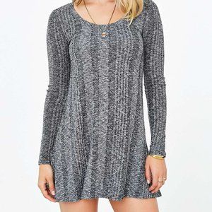 Garage Knitted Grey Shift Dress